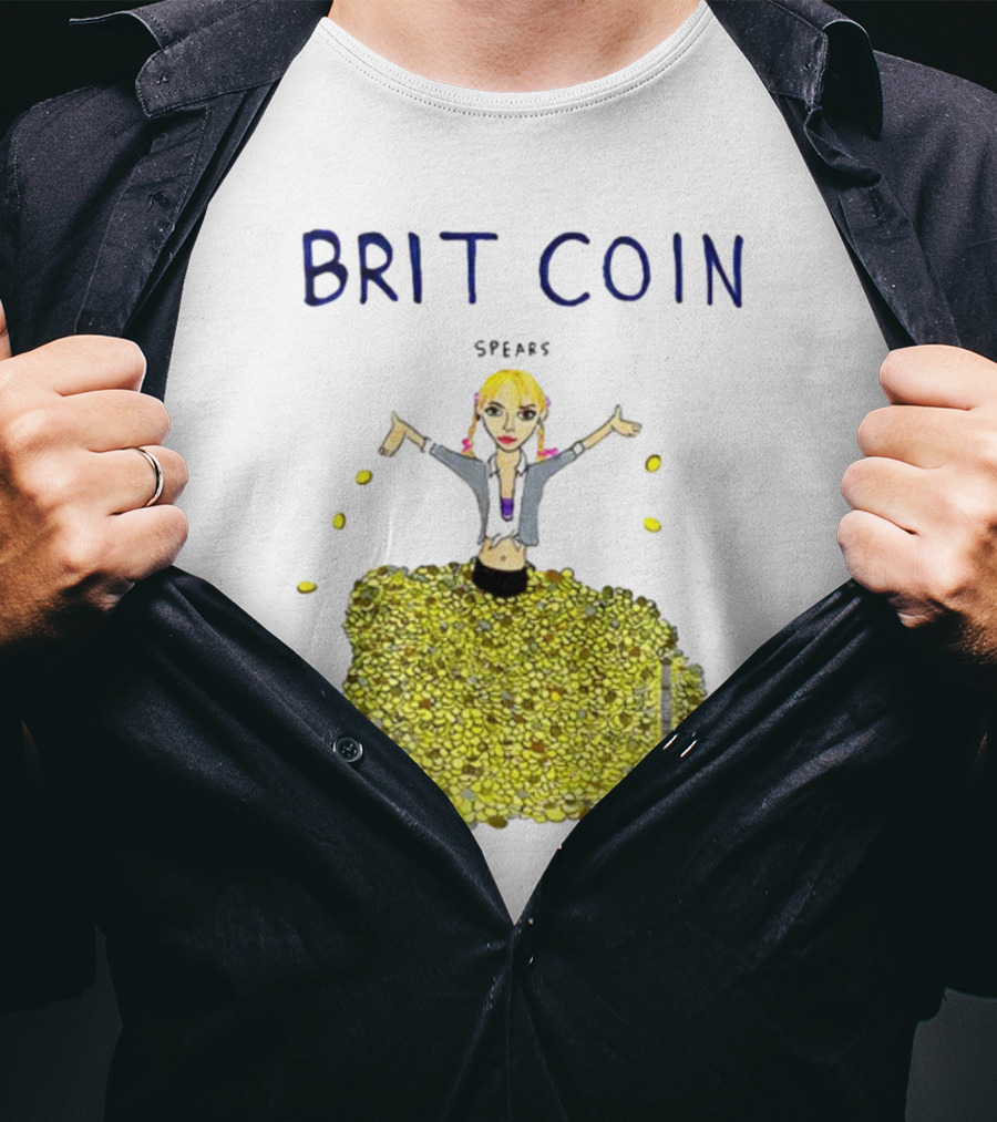 Dave Portnoy Brit Coin Spears Dancing In Gold T-Shirt