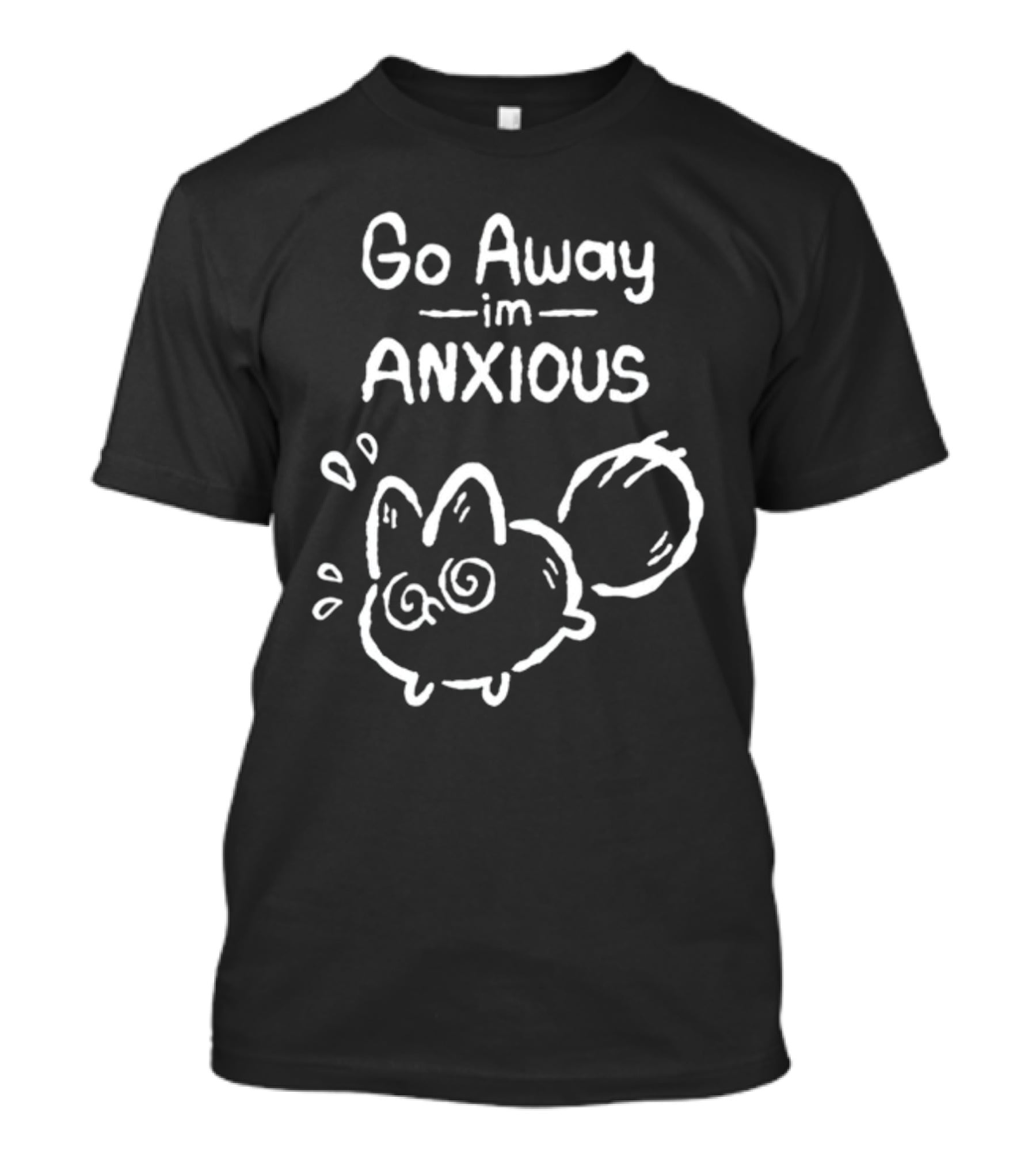 Go Away I'm Anxious Fox Drawing T-Shirt