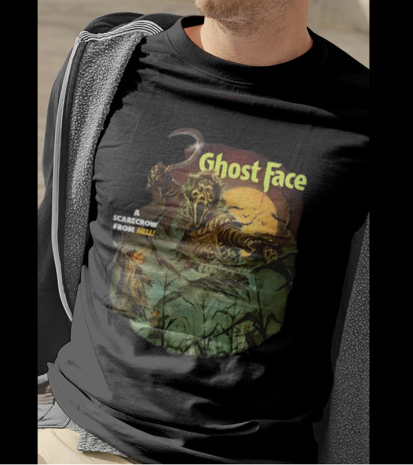 Ghost Face A Scarecrow From Hell Cavitycolors Glows In The Dark T-Shirt
