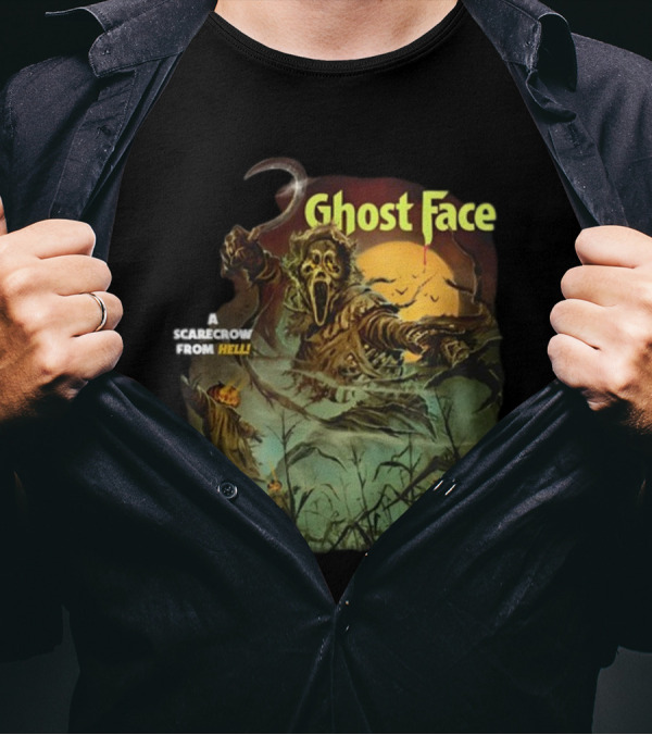 Ghost Face A Scarecrow From Hell Cavitycolors Glows In The Dark T-Shirt