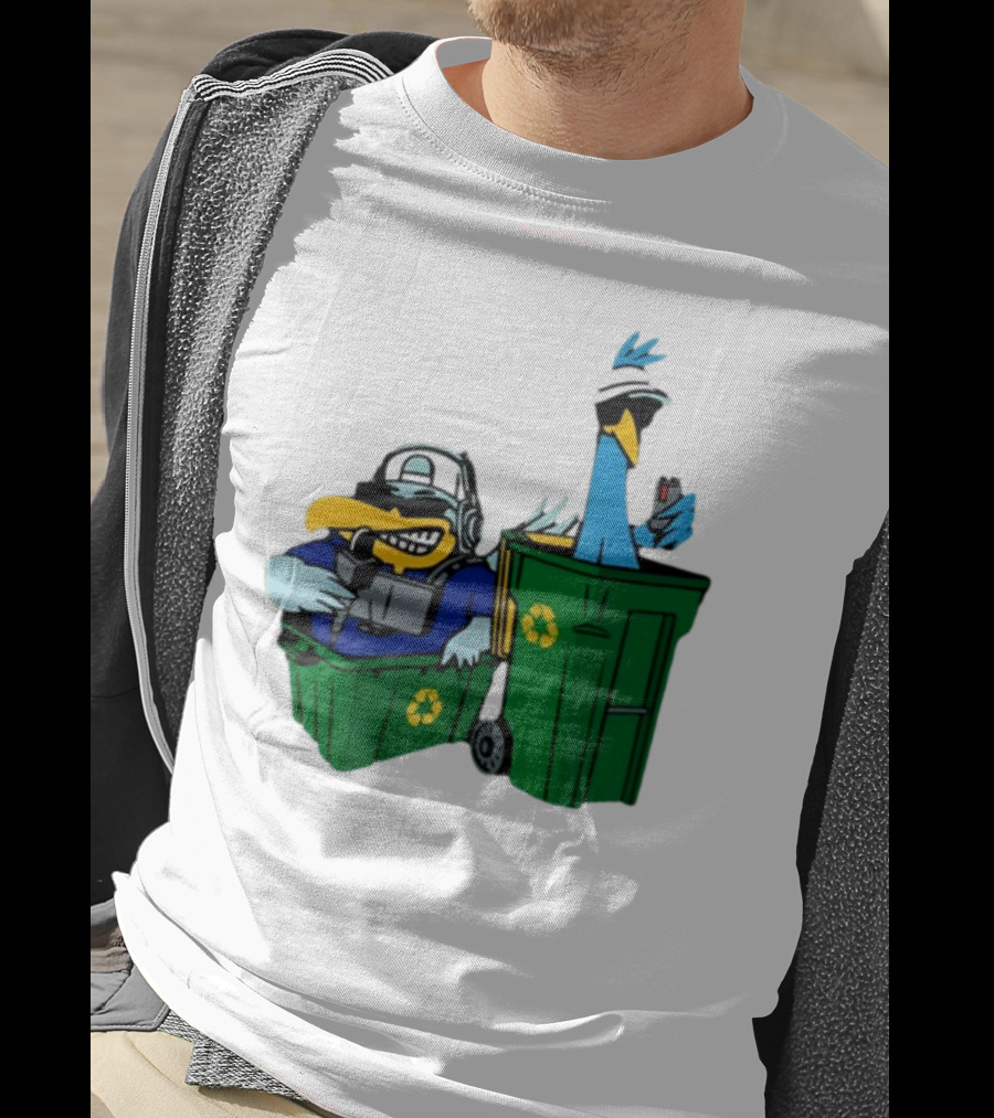 Birdie Juice People’s Birdies Recycling Bin Humor T-Shirt
