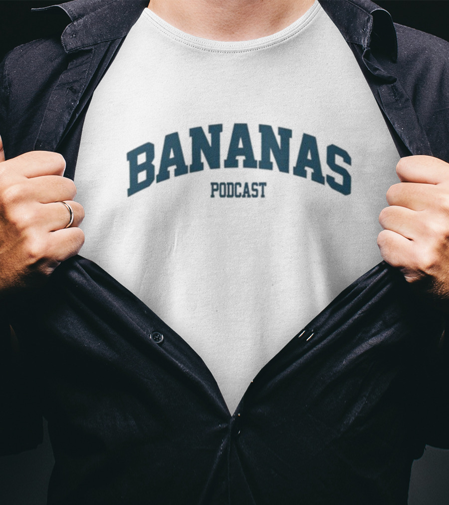 BANANAS PODCAST Classic Logo Arch T-Shirt