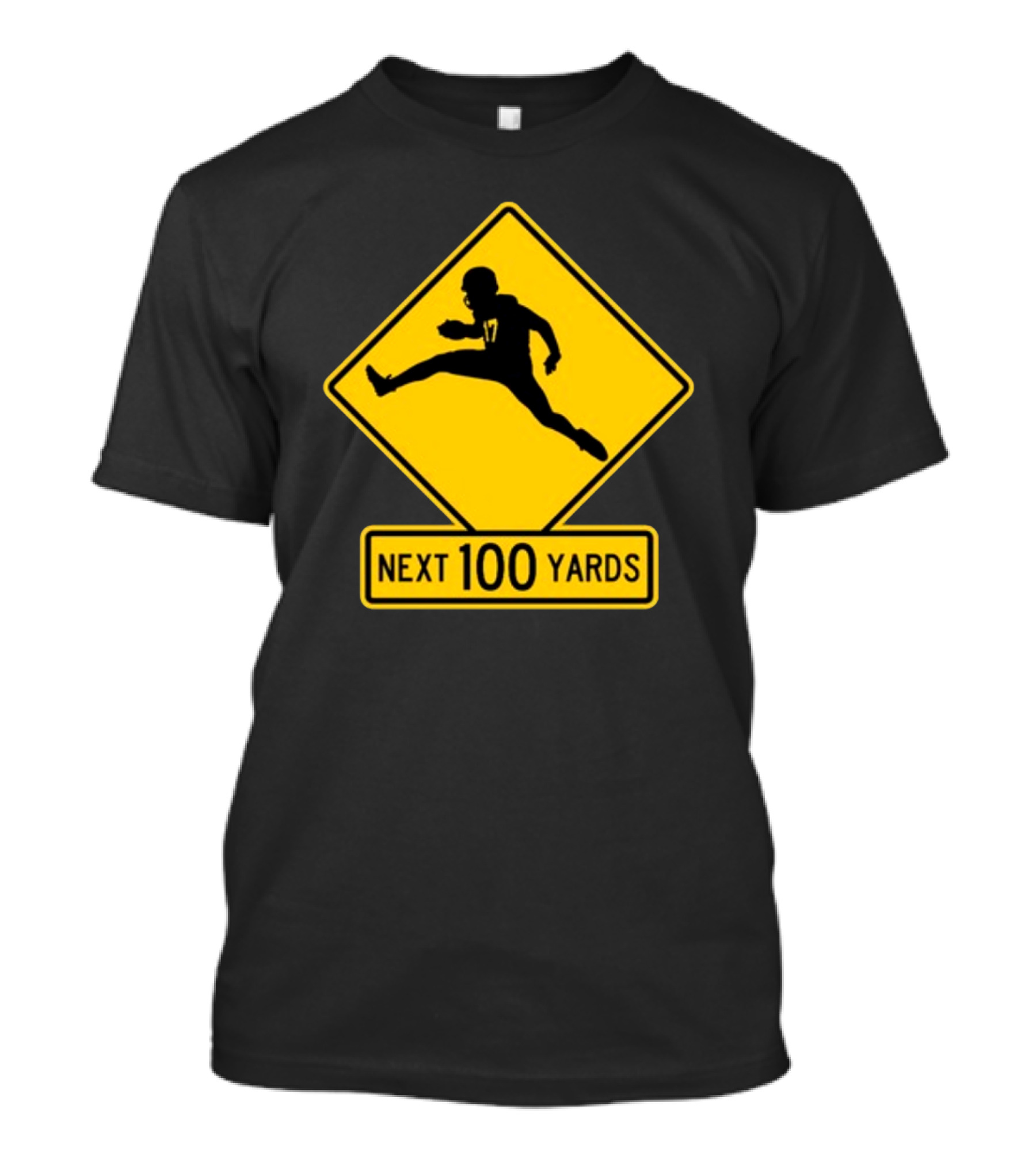 Quarterback Crossing 17 Next 100 Yards T-Shirt