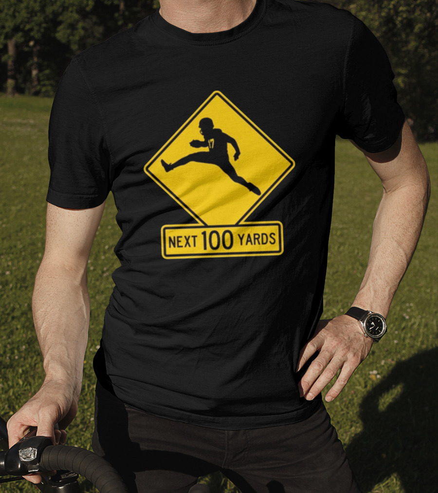 Quarterback Crossing 17 Next 100 Yards T-Shirt
