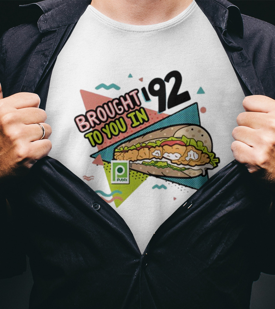 Brought 92 To You In Publix Sub Sandwich Pop Art Retro Graphics T-Shirt