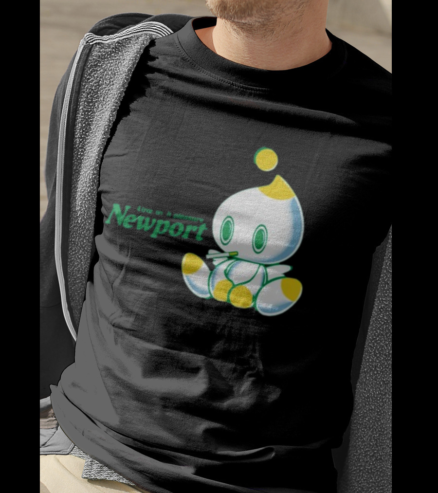 Newport Alive With Pleasure Cute Character Sitting T-Shirt