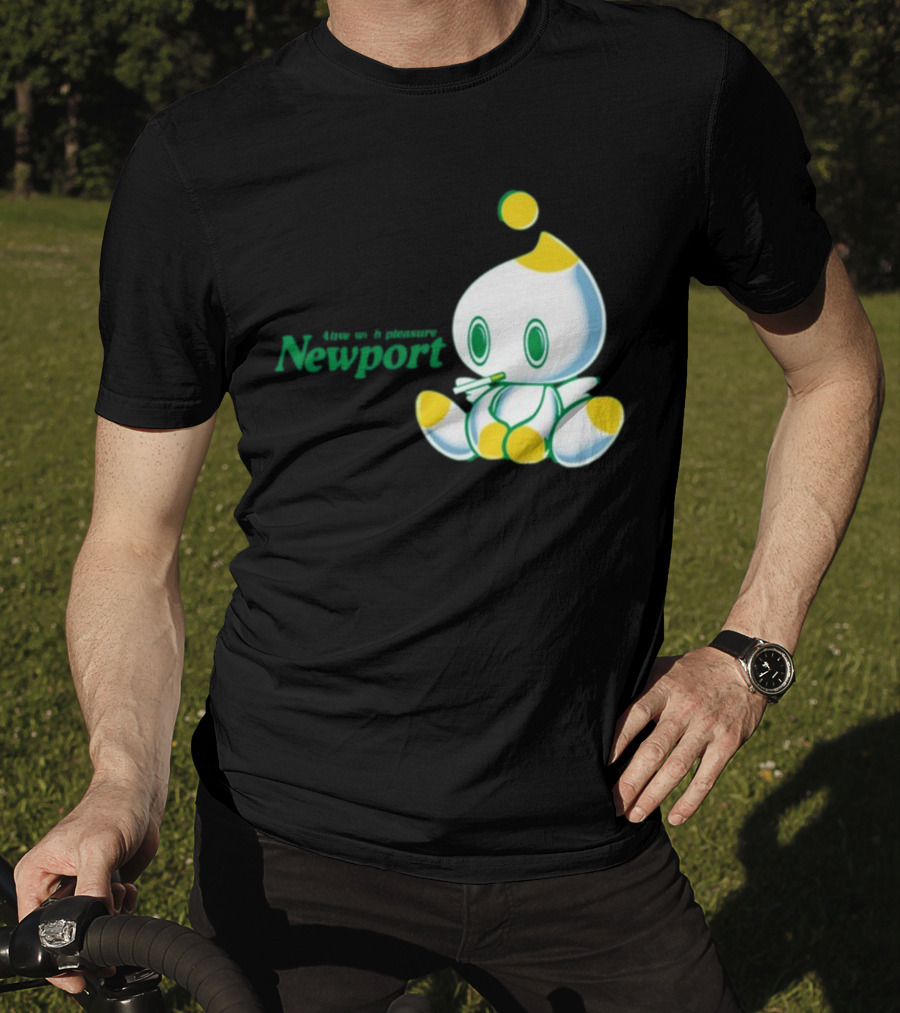 Newport Alive With Pleasure Cute Character Sitting T-Shirt