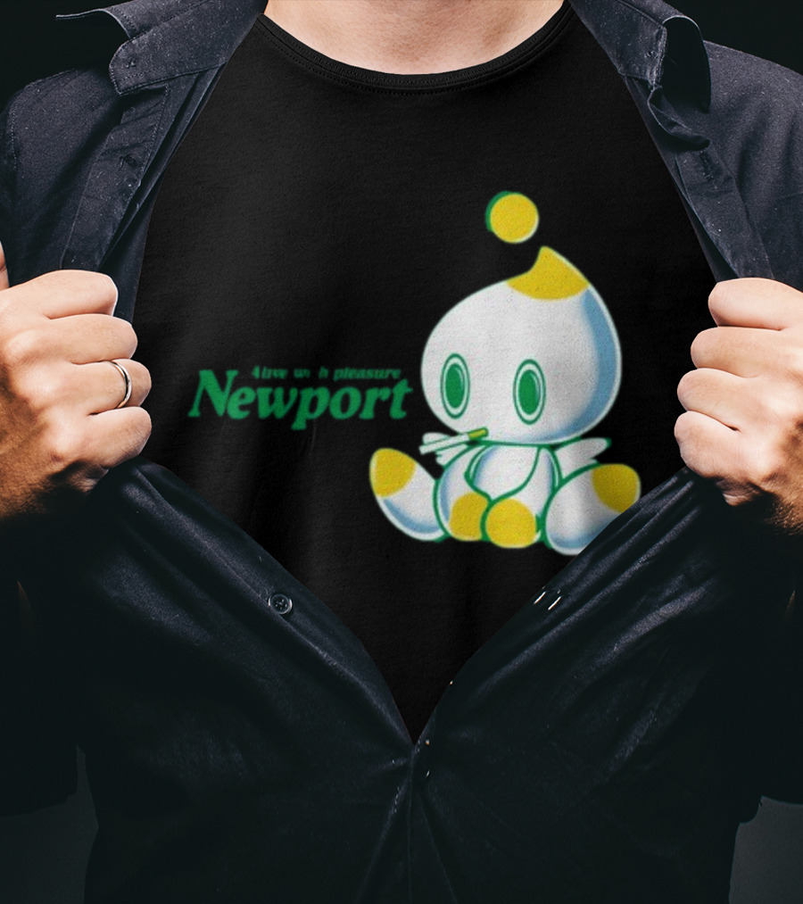 Newport Alive With Pleasure Cute Character Sitting T-Shirt