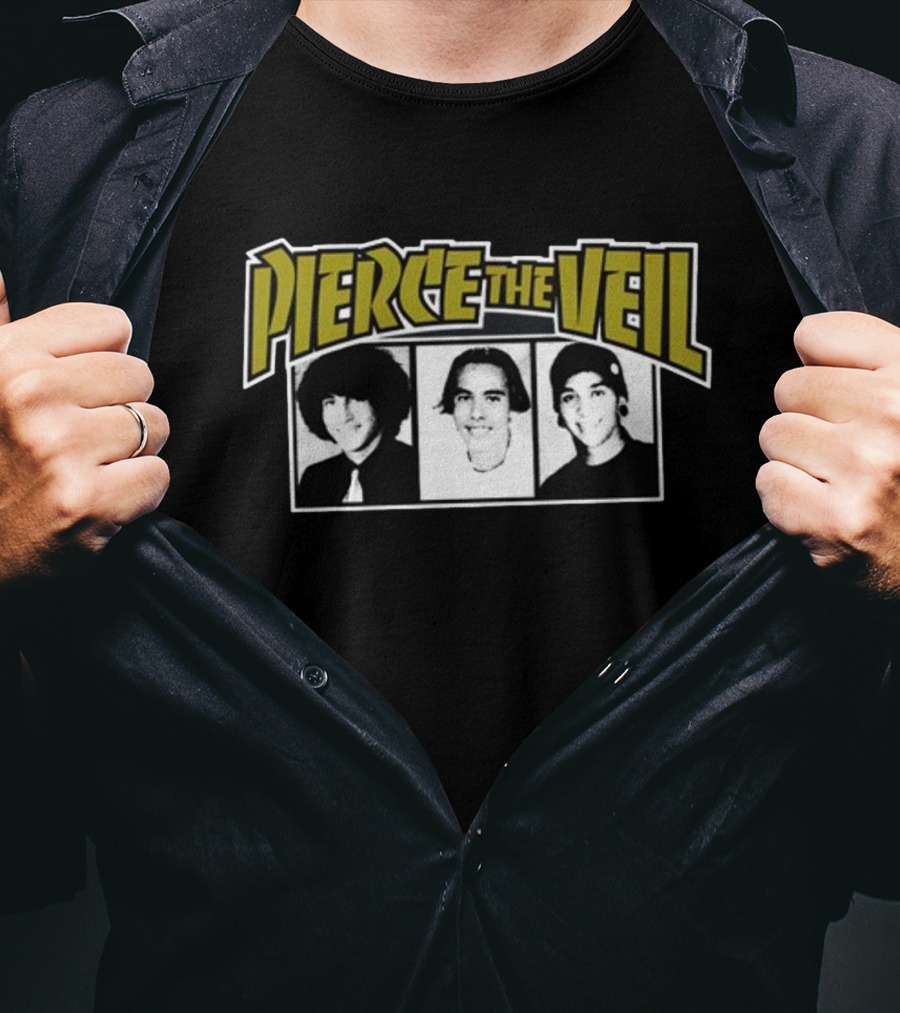 Pierce The Veil Band Members Black And White Photos T-Shirt