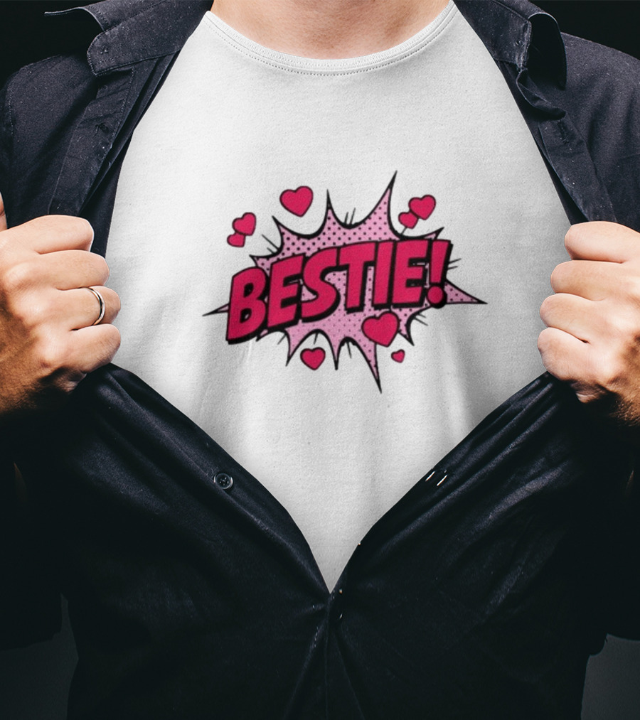 Mixoloshe Bestie Pop Art Hearts Explosion T-Shirt