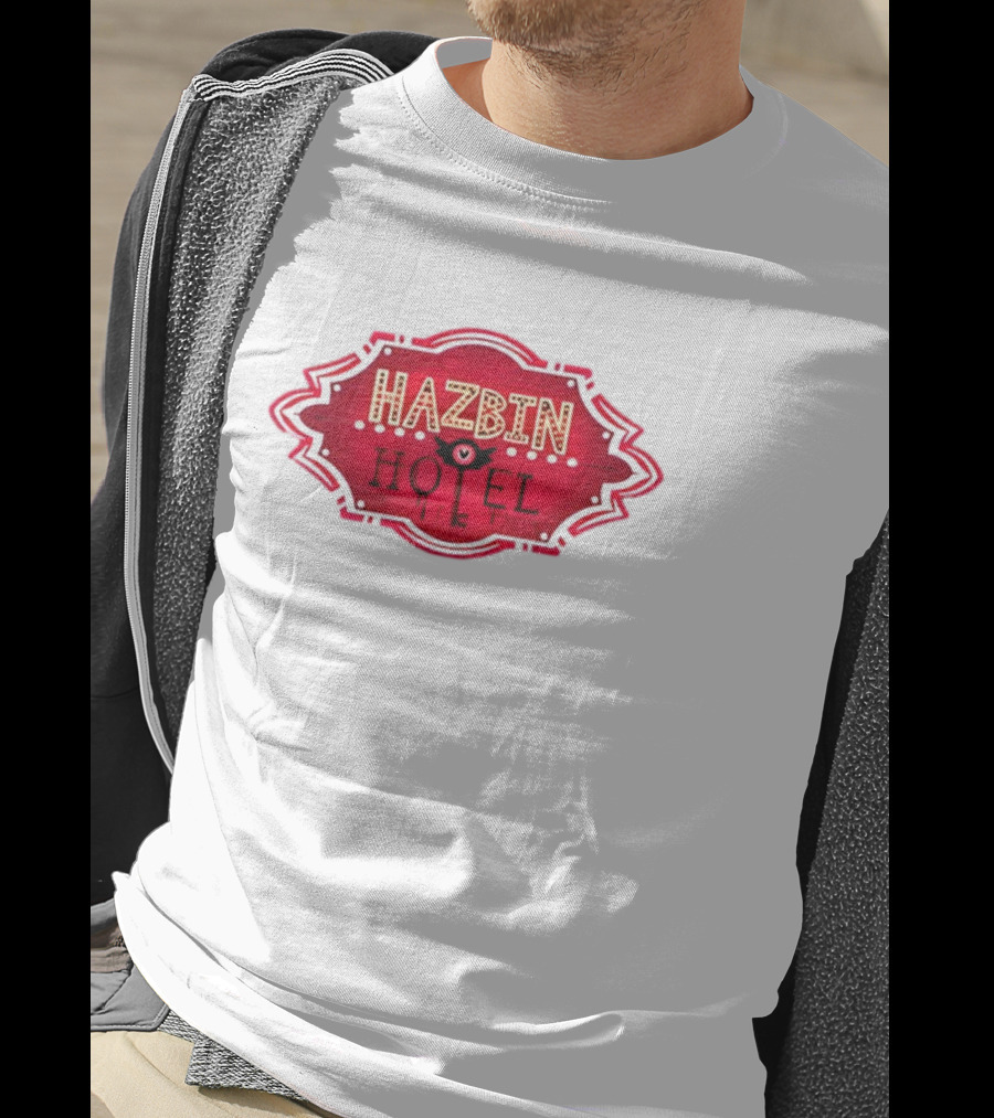 Hazbin Hotel Hazbinhotel Logo Badge With Heart And Winged Eye T-Shirt
