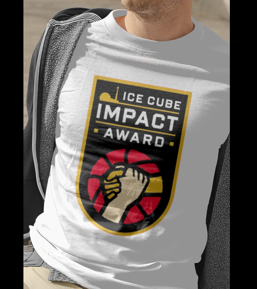 Ice Cube Impact Award Basketball Handshake Badge T-Shirt