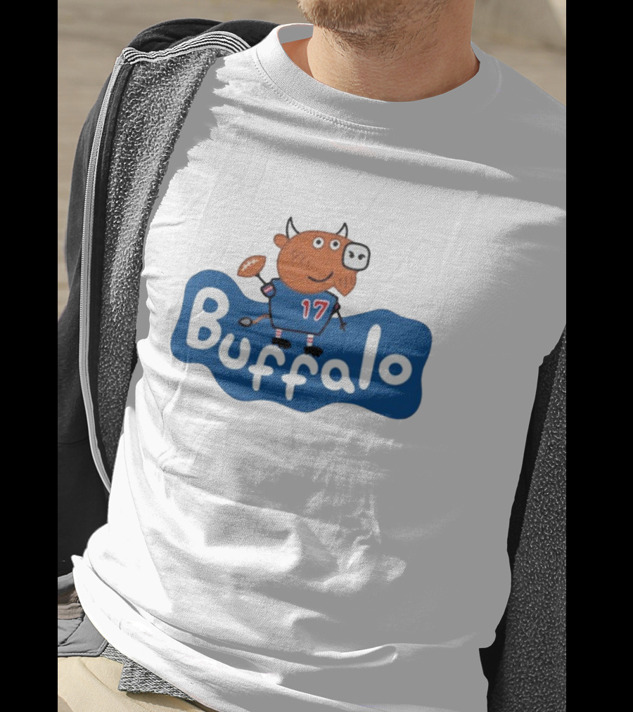 26Shirts Buffalo 17 Football Cartoon Character T-Shirt