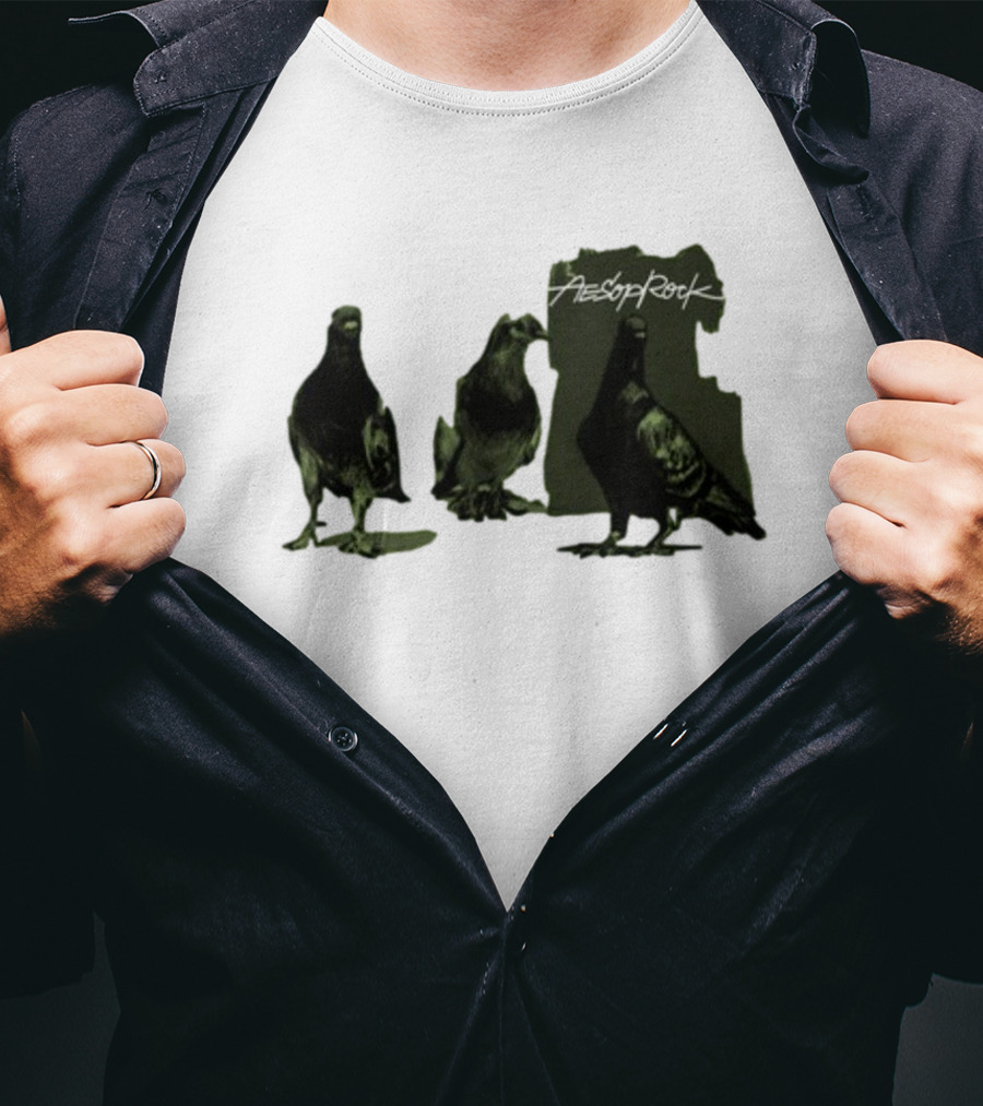 Aesop Rock Pigeonometry Three Pigeons T-Shirt