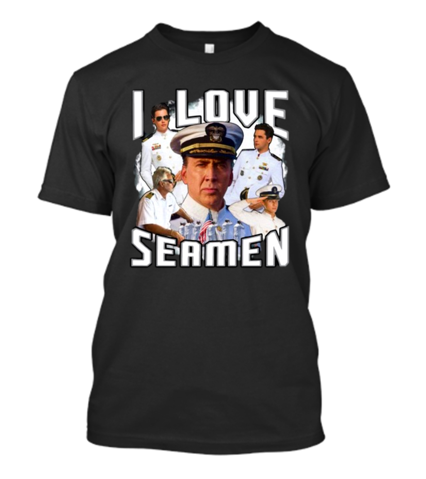 I Love Seamen Captain And Crew Collage T-Shirt