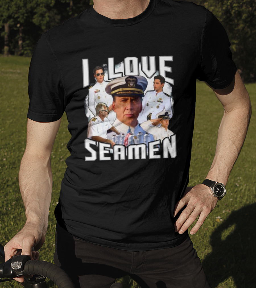 I Love Seamen Captain And Crew Collage T-Shirt