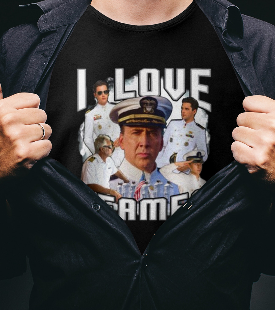 I Love Seamen Captain And Crew Collage T-Shirt