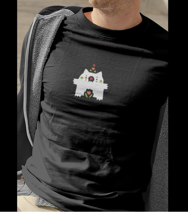 Sillynub Bootee Tulip Clown Cat Edition Leon Cute Party Hat Cat With Tulip Accents T-Shirt