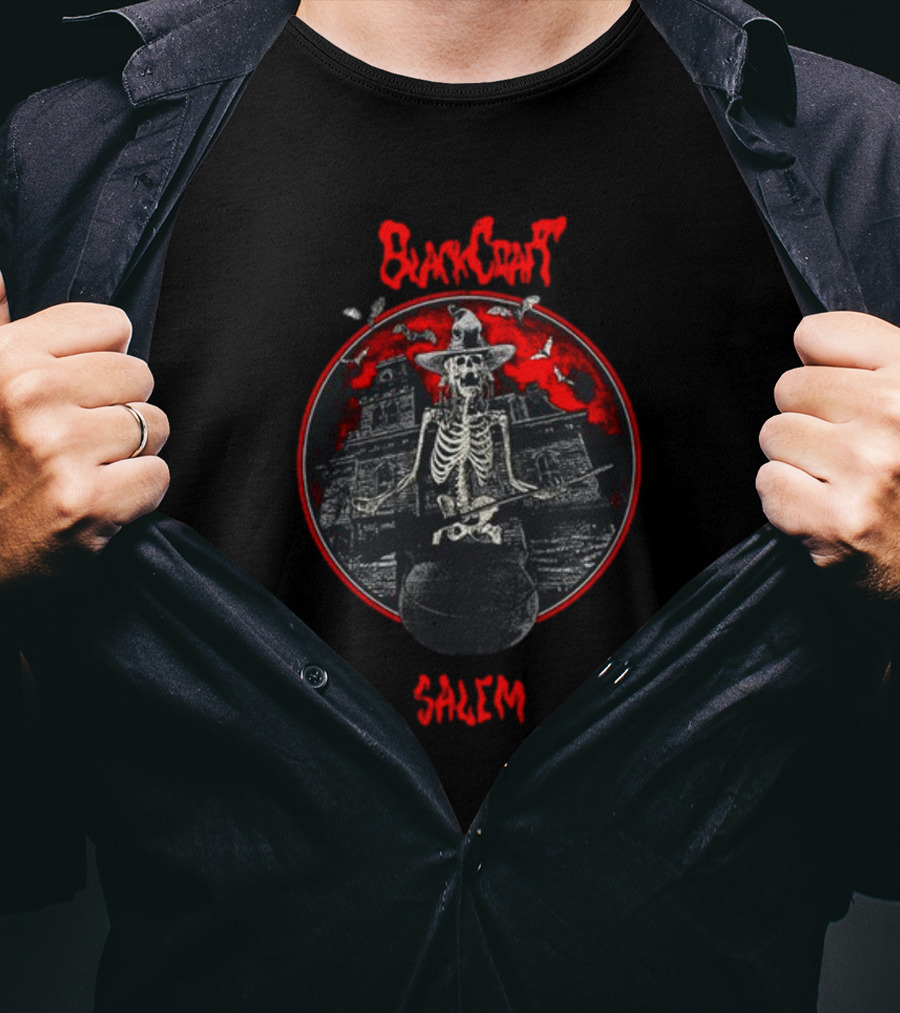 Blackcraft Salem Skeleton Witch Stew T-Shirt