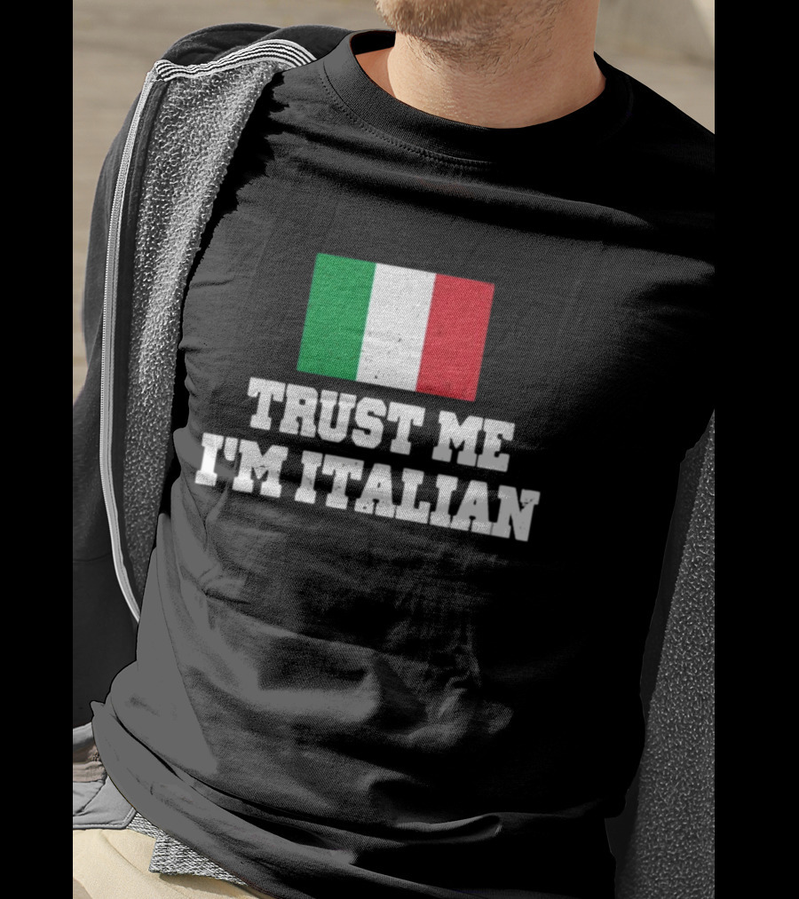Blizzb3ar Trust Me I'm Italian Italian Flag T-Shirt