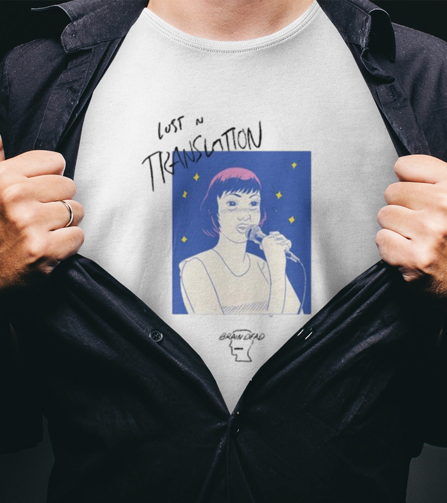 Brain Dead Lost In Translation Karaoke Illustration Woman Singing T-Shirt
