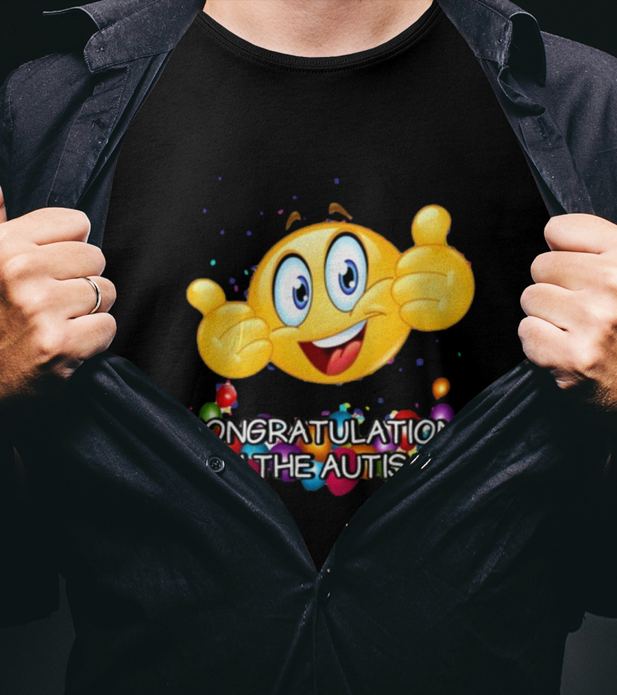 Cringey Tees Congratulations On The Autism Emoji Thumbs Up T-Shirt