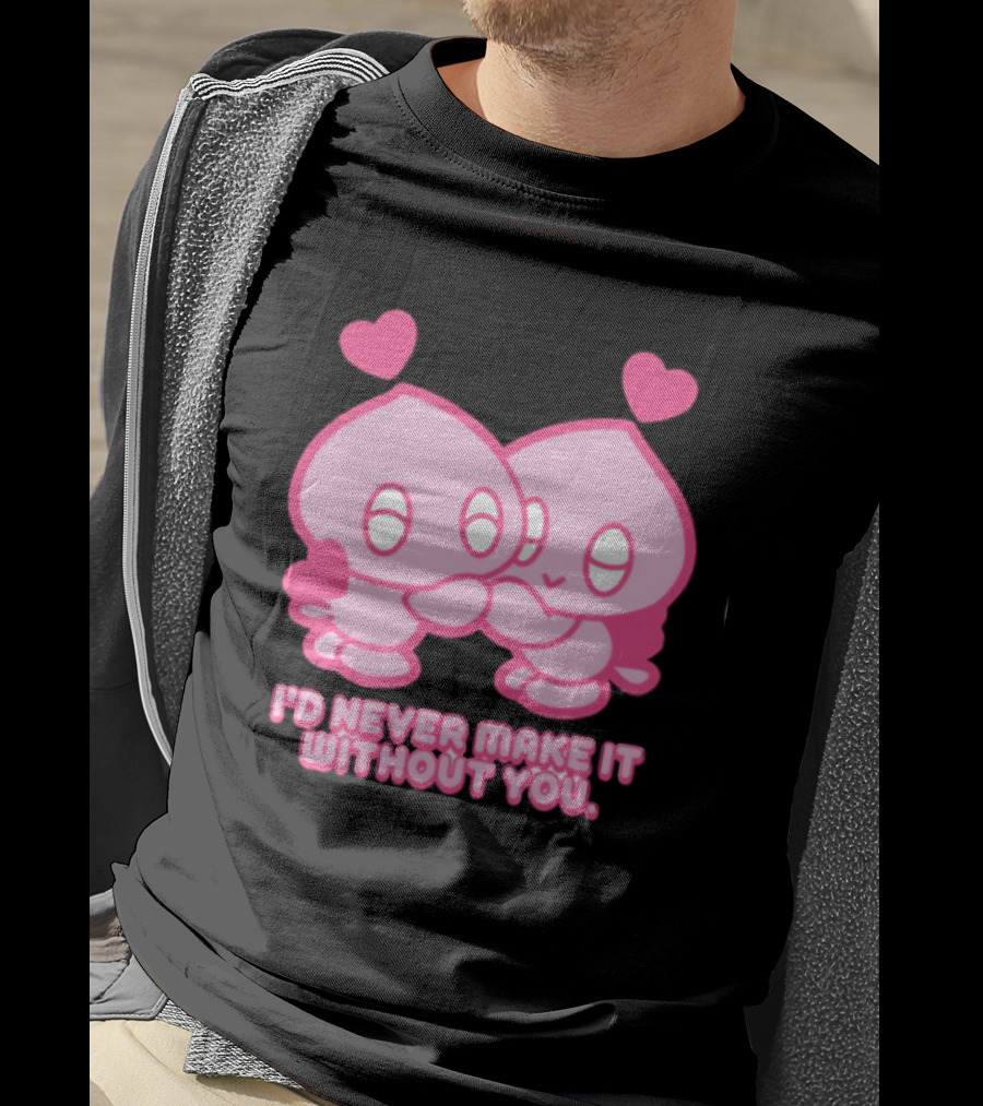 Young Romance I'd Never Make It Without You Pink Hearts Characters T-Shirt
