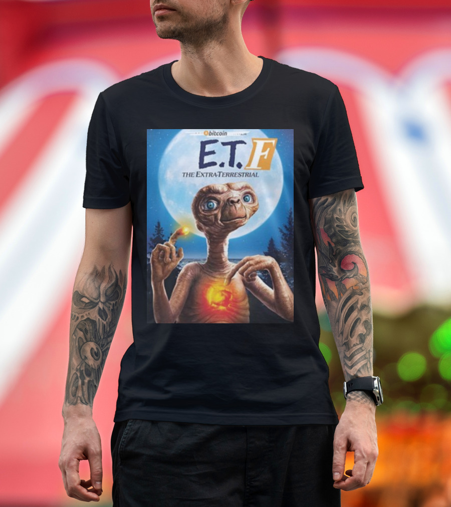 Bitcoin E.T.F The Extra-Terrestrial Phone Home T-Shirt