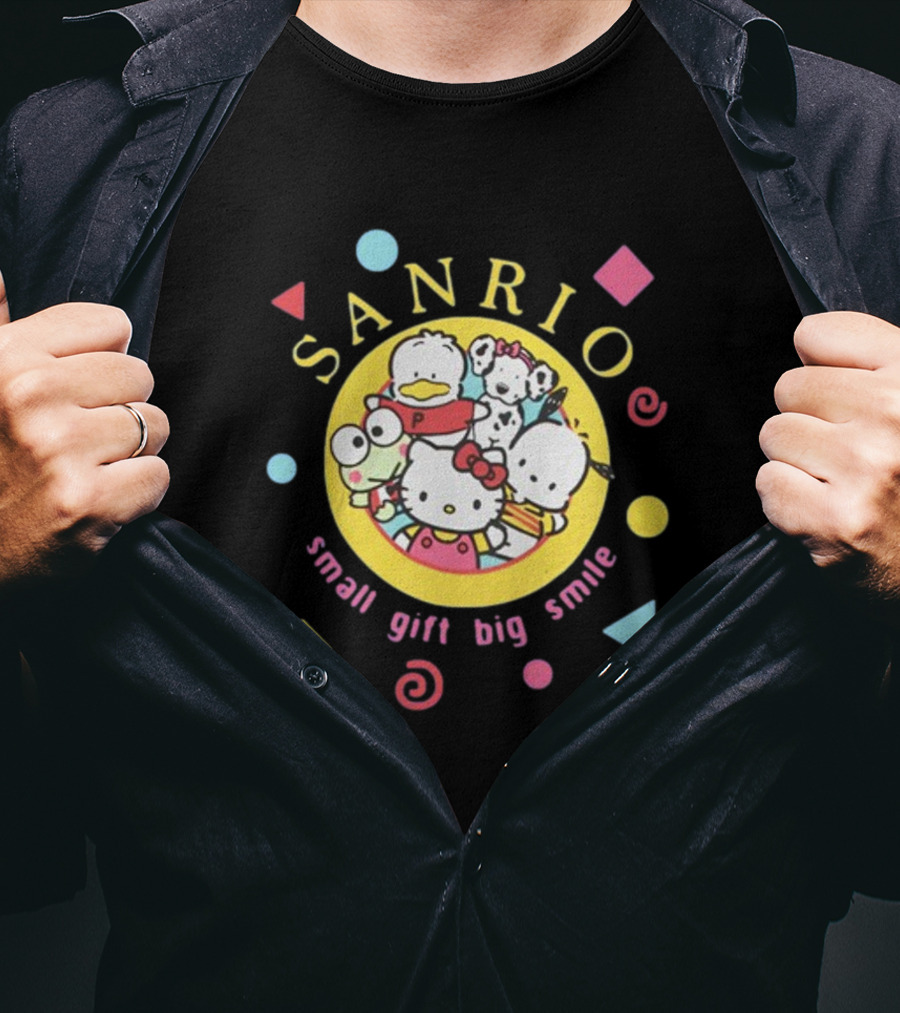 Sanrio Small Gift Big Smile Hello Kitty And Friends X Dumbgood T-Shirt