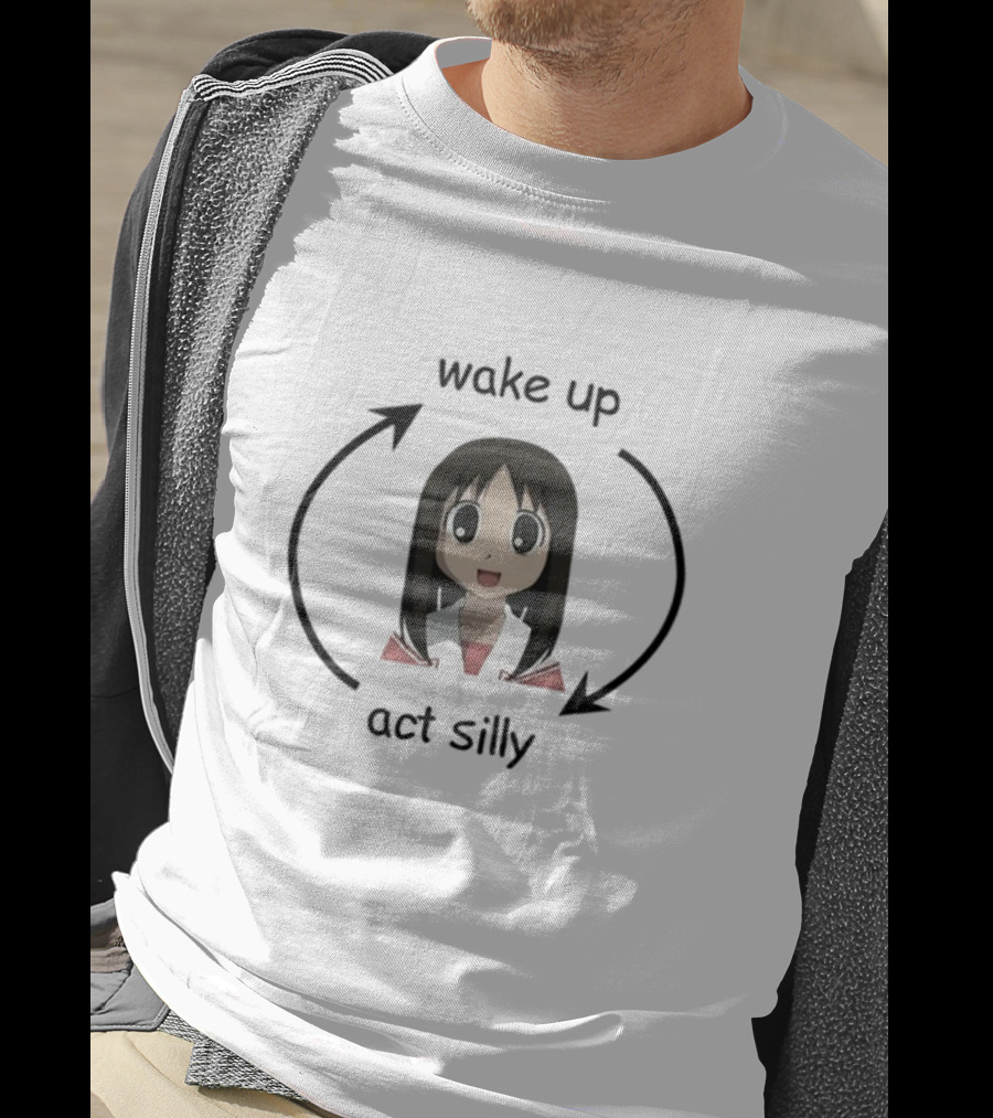 Wake Up Act Silly Anime Character Loop T-Shirt