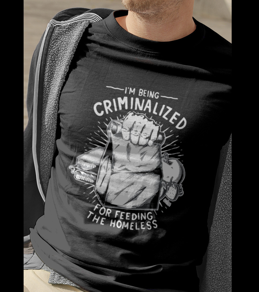 Punkwithacamera I'm Being Criminalized For Feeding The Homeless Sandwich Bag Icons T-Shirt
