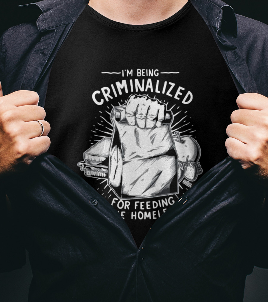 Punkwithacamera I'm Being Criminalized For Feeding The Homeless Sandwich Bag Icons T-Shirt