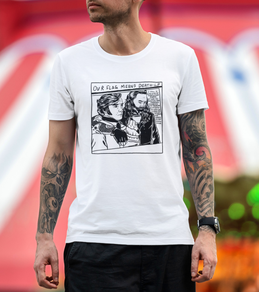 Our Flag Means Death LP Drawing Weareprint Social Gay Pirates T-Shirt