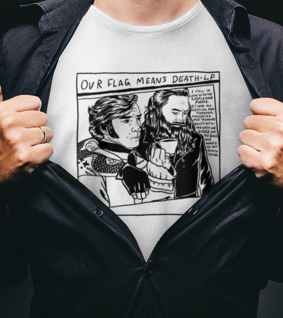 Our Flag Means Death LP Drawing Weareprint Social Gay Pirates T-Shirt