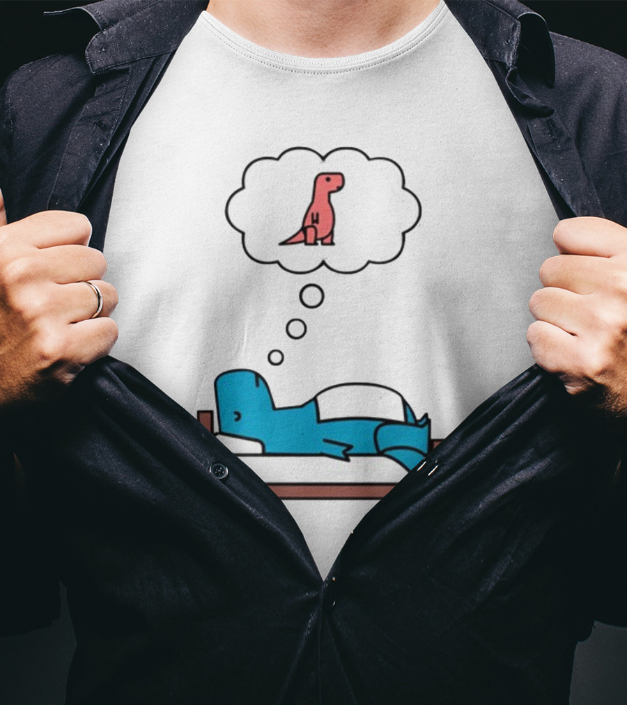 Dinosaur Sweet Dreams BlueRex Sleeping Dinos Dreaming Red Rex T-Shirt