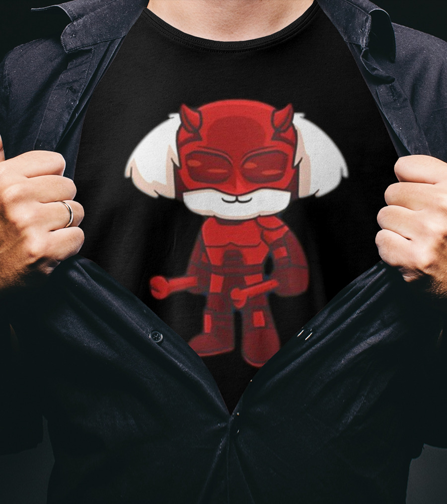 Doug The Devil Of Hell's Kitchen Red Demon Character With Mask And Horns T-Shirt