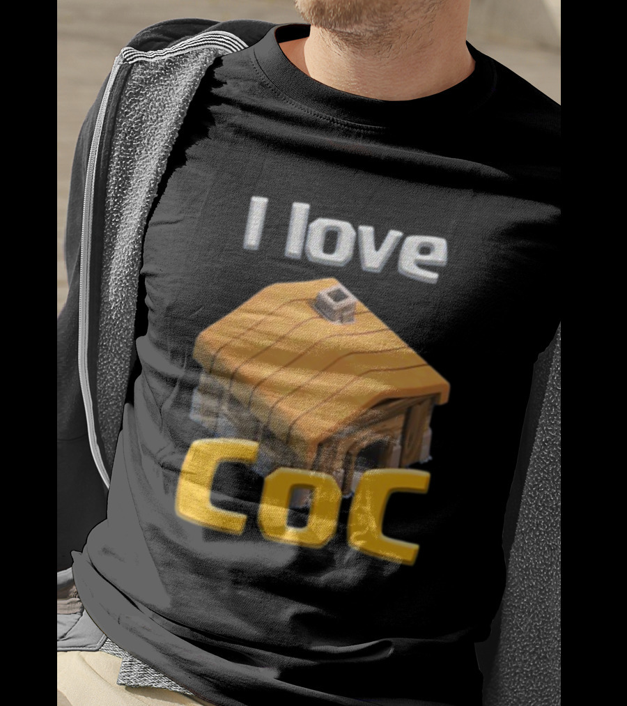 I Love Coc Clash Of Clans Hut T-Shirt