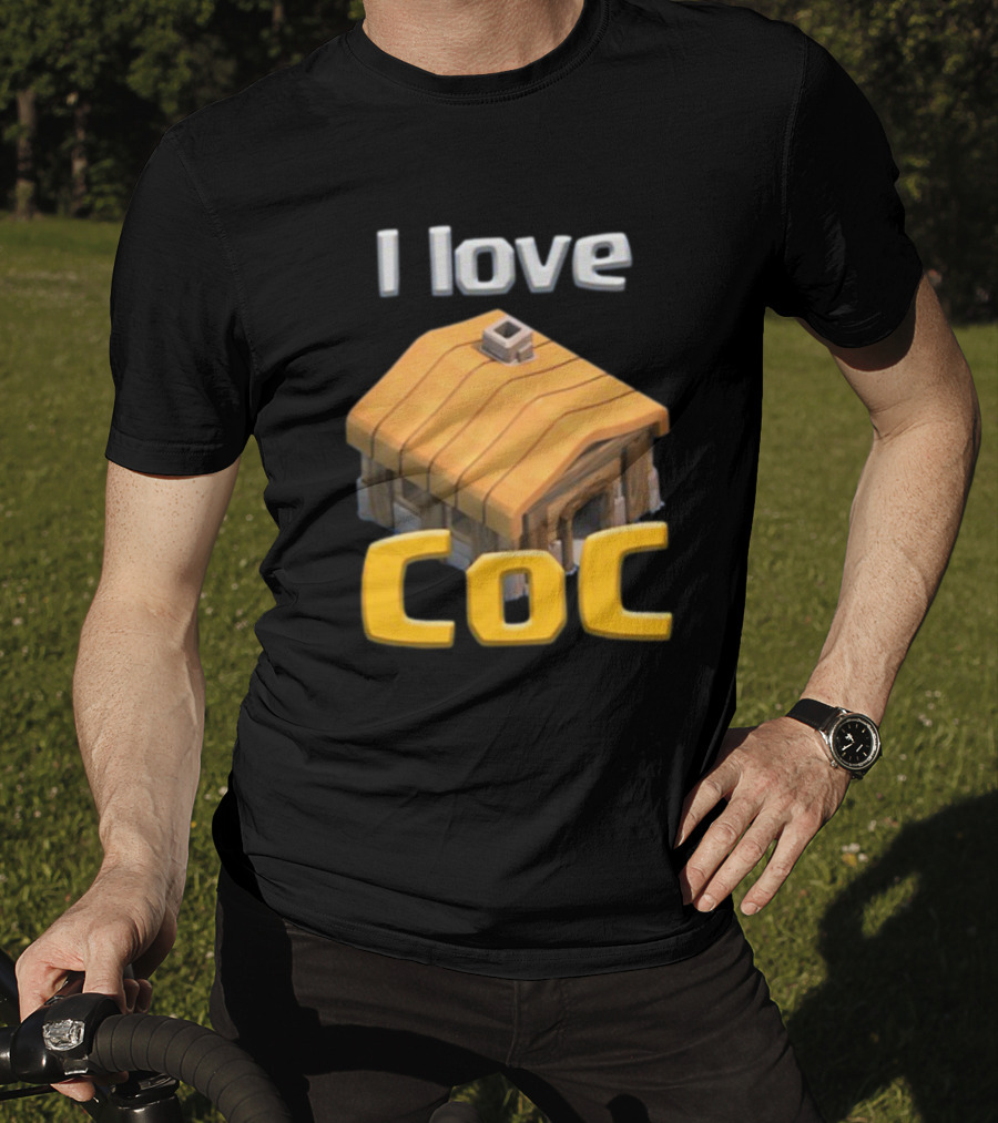 I Love Coc Clash Of Clans Hut T-Shirt