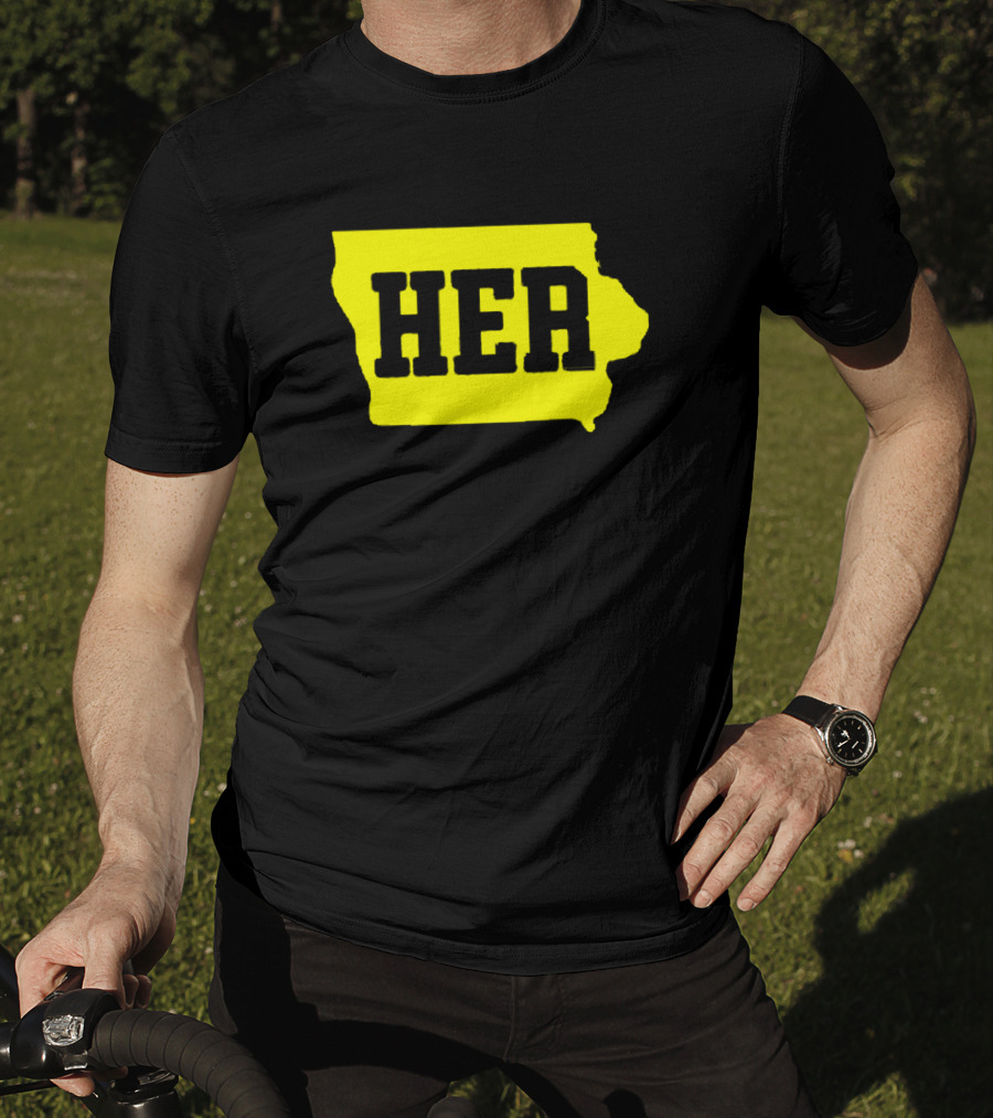 Dave Portnoy Hawkeye HER Caitlin Clark Iowa Map T-Shirt