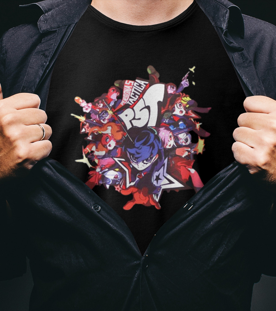 Shopatlus Persona P5t Phantom Thieves Characters Action Montage T-Shirt