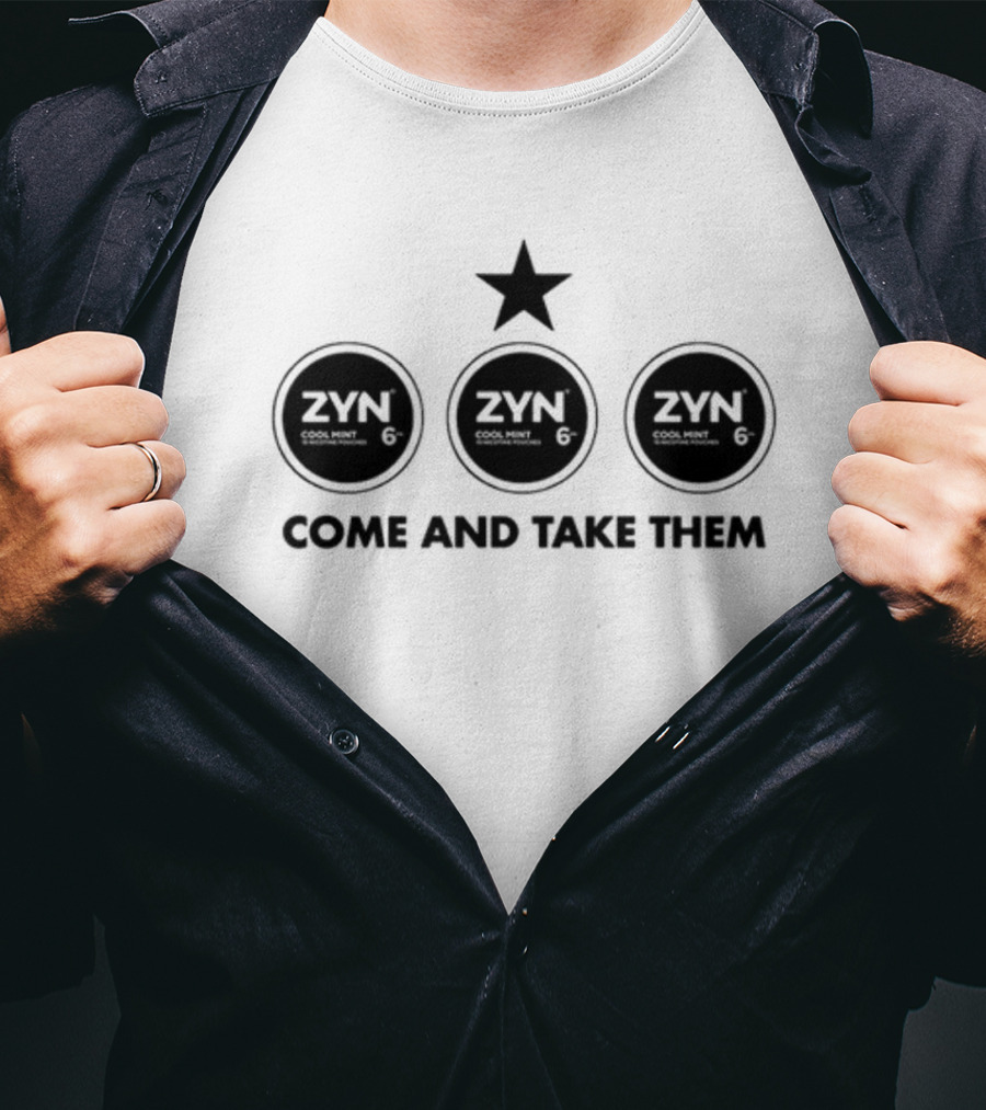 Zyn Cool Mint 6Mg Come And Take Them Star Symbol Packaging T-Shirt