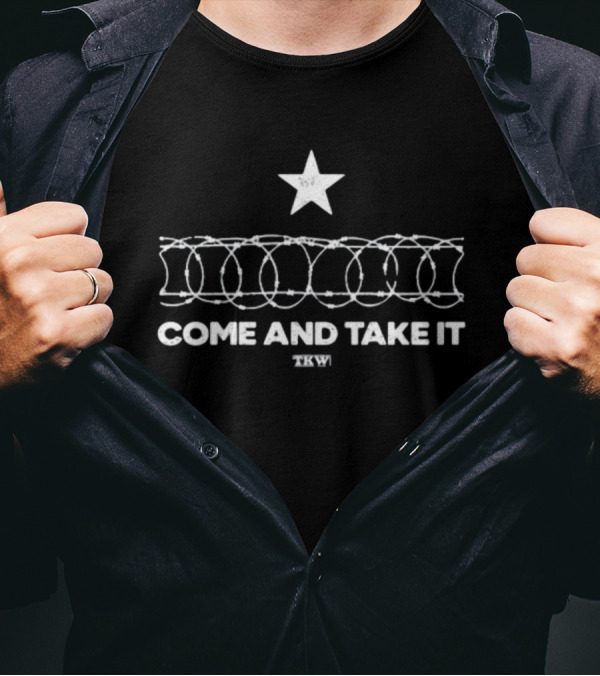 Terrencekwilliams Store Come And Take It Star Barbed Wire Tkw T-Shirt