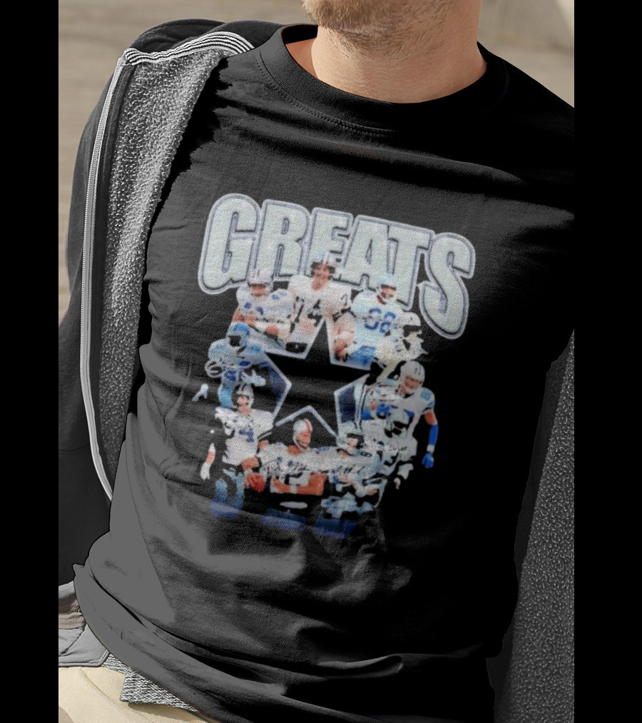 Dallas Cowboys All Time Greats Navy Signature Football Player Star T-Shirt