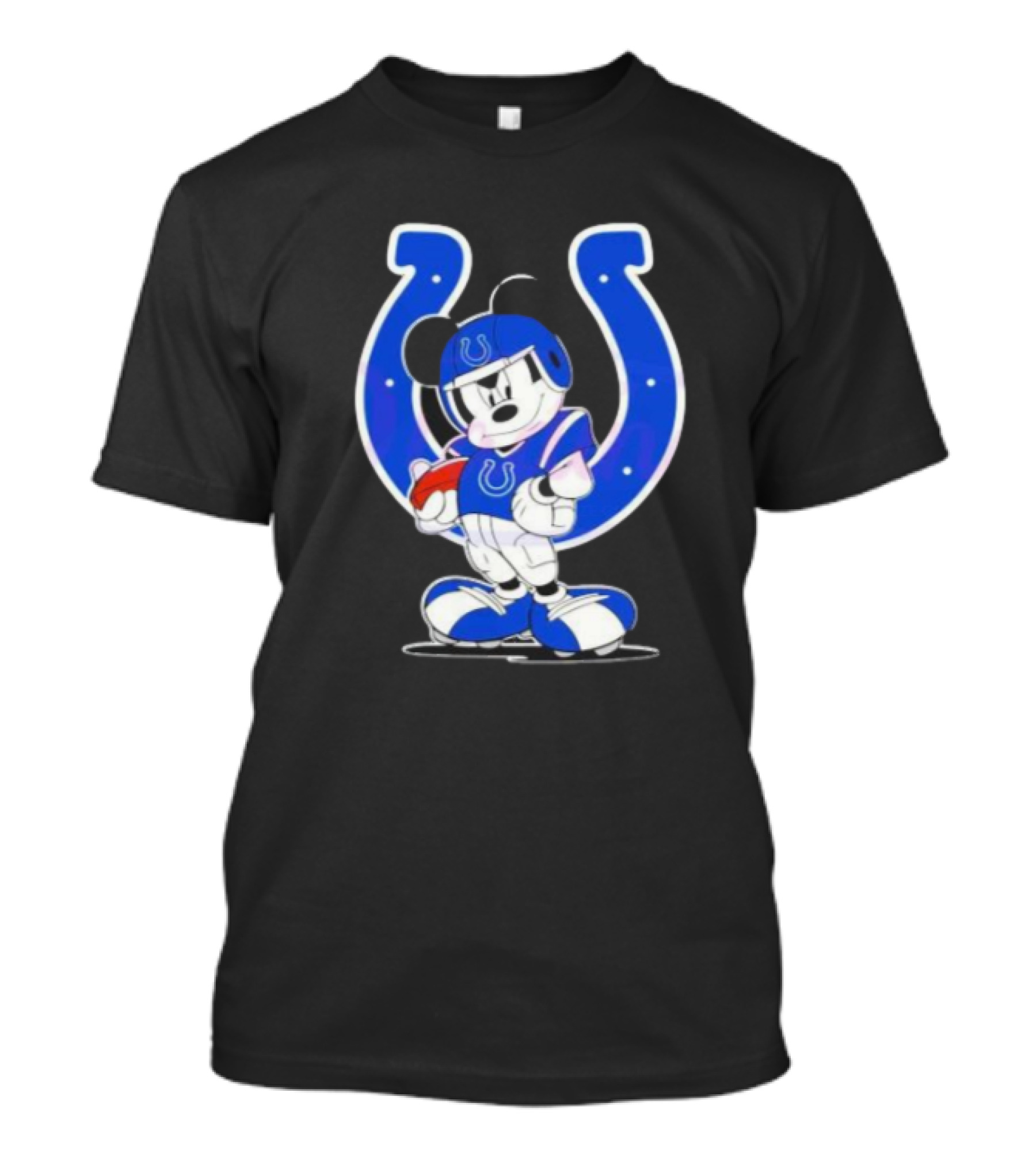Indianapolis Colts NFL Mickey Mouse In Football Gear With Horseshoe T-Shirt