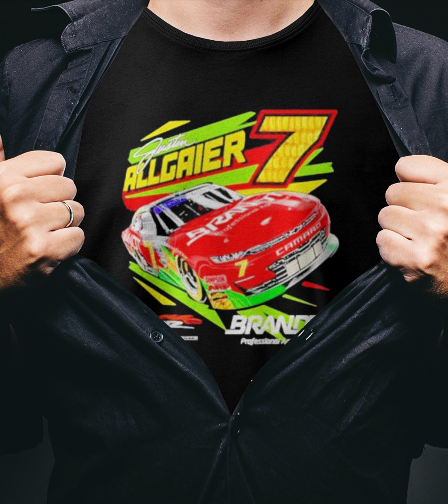 Justin Allgaier 7 JR Motorsports Brandt Camaro Racing Car T-Shirt