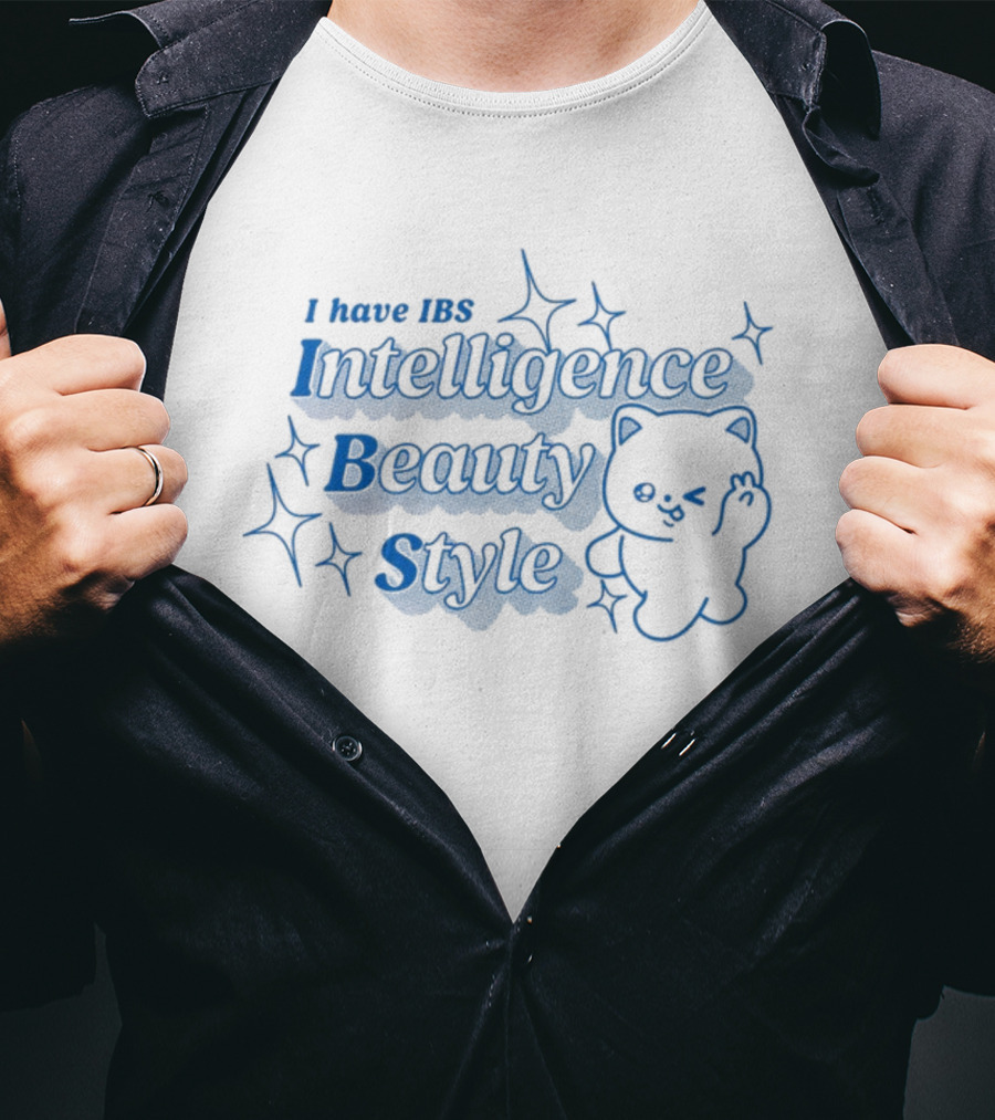 I Have IBS Intelligence Beauty Style New Cute Bear Stars T-Shirt