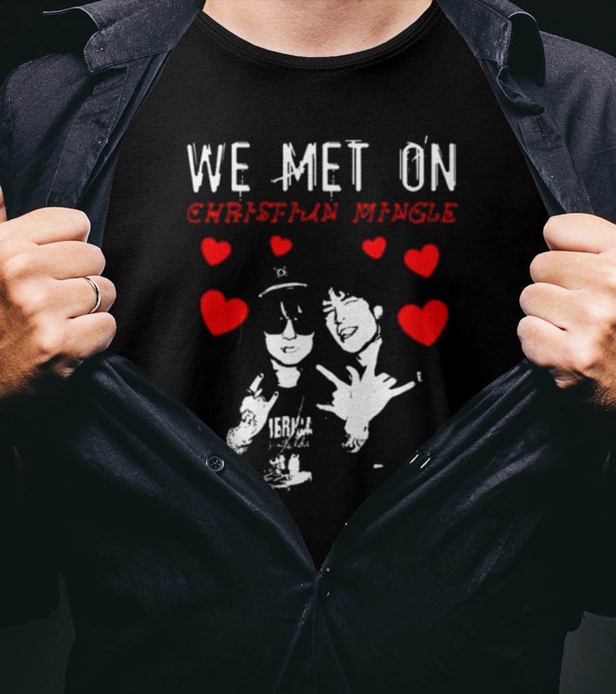 We Met On Christian Mingle Jake Webber Johnnie Guilbert Hearts Alkalinedrip T-Shirt