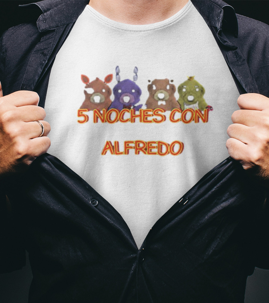 5 Noches Con Alfredo Fnaf Meme Animatronic Characters T-Shirt