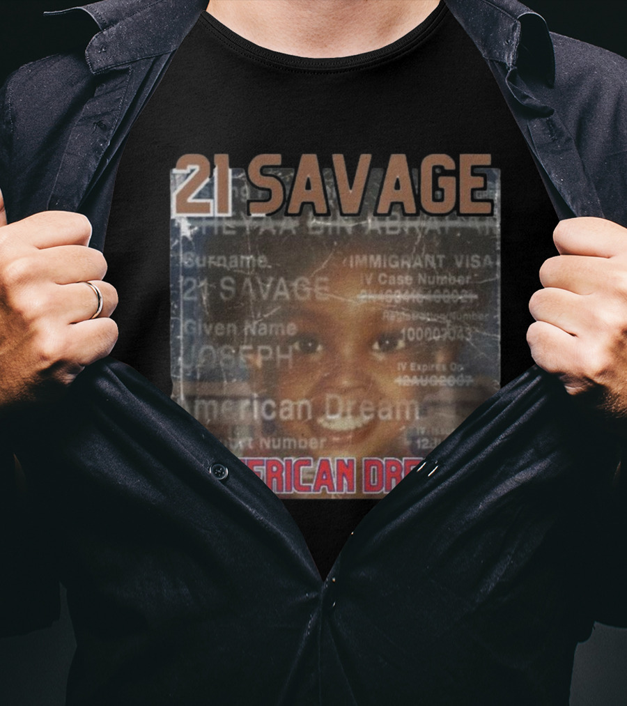 21 Savage Joseph American Dream Album Cover Art Hip Hop T-Shirt