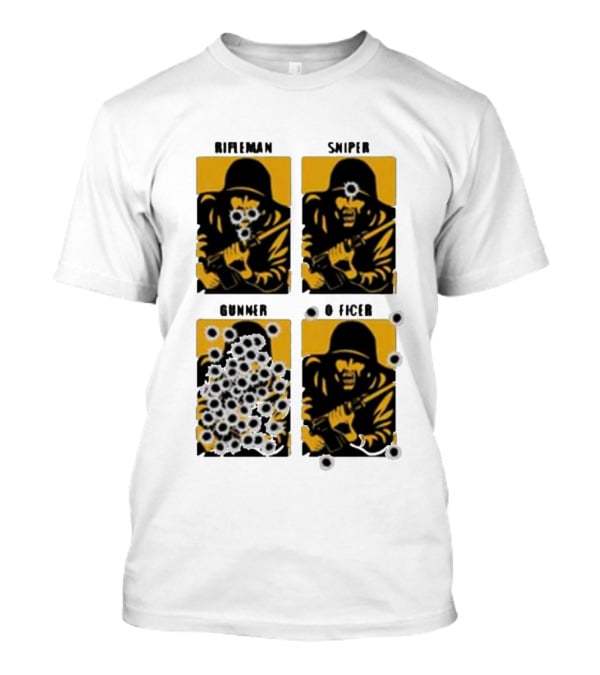 Rifleman Sniper Gunner Officer Bullet Targets T-Shirt
